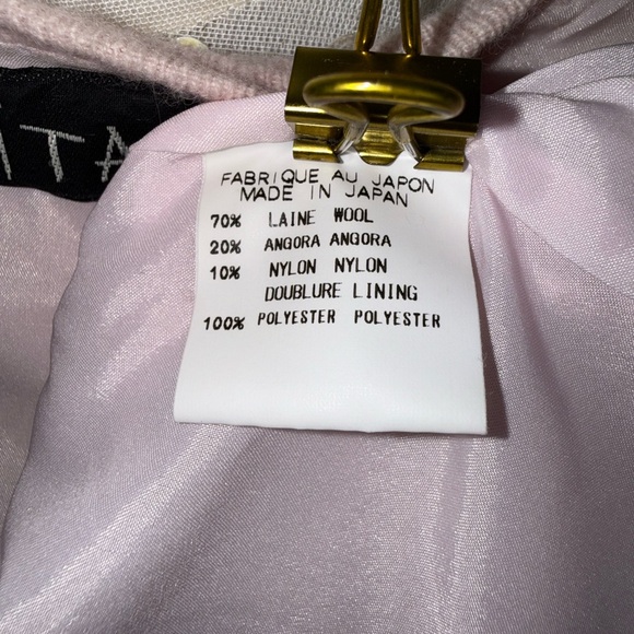 VINTAGE Keita Maruyama Sequin Beaded Angora Wool Cardigan Pink Lined Y2K Japan - Picture 8 of 12